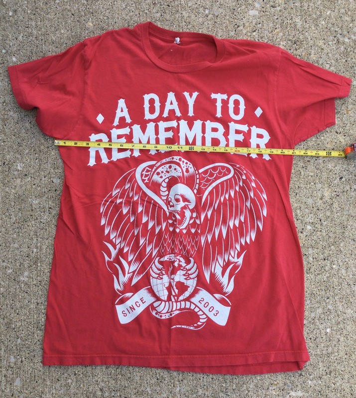 A Day To Remember Tshirt Eagle Snake Optima Men’s Size L Slim Fit Red/White gallery