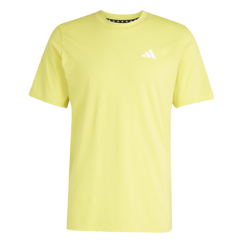 adidas Train Essentials Crew Neck Short Sleeve T-Shirt Mens Yellow Casual Tops J