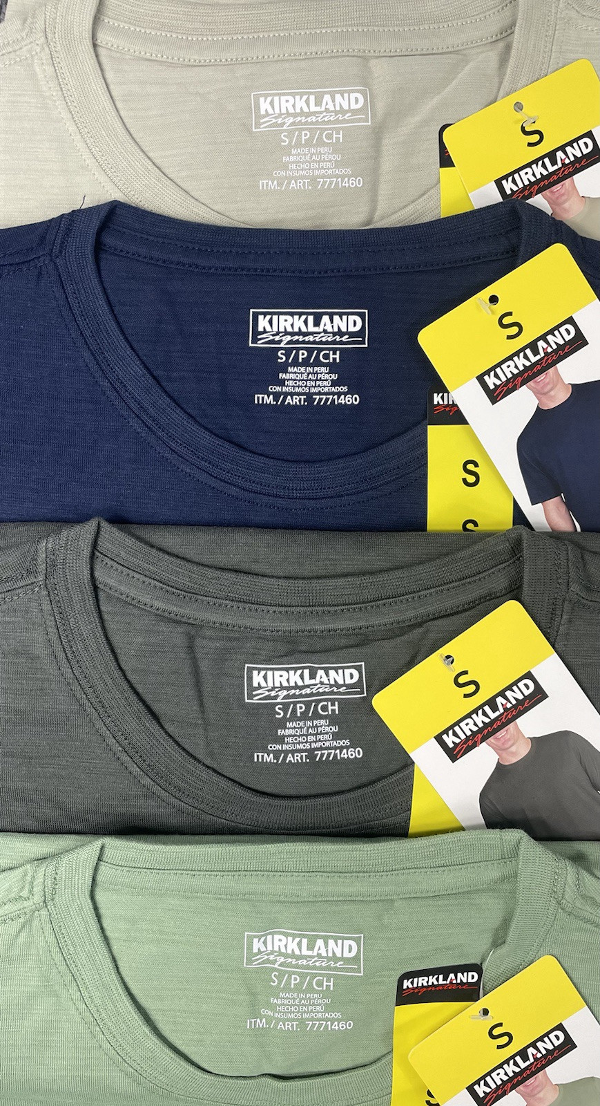 Kirkland Signature Men’s Pima Cotton Slub Tee Pick Your Size & Color NWT gallery