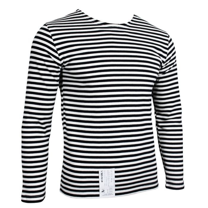 Genuine Russian Marine Telnyashka – 100% Cotton Striped Long Sleeved T-Shirt New