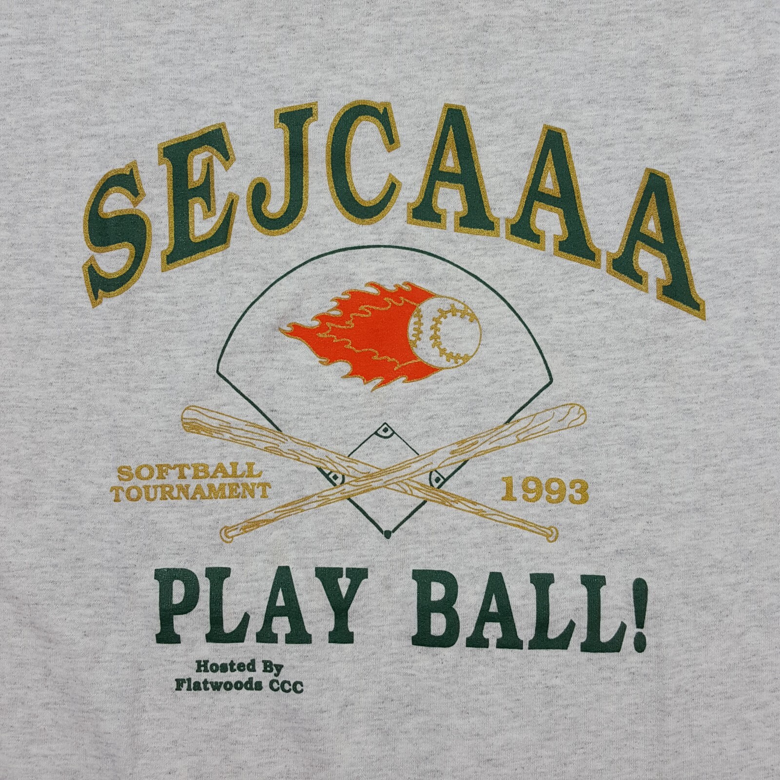 Vintage 90s Softball Tournament Men's Size XL Gray Baseball Retro USA T Shirt gallery