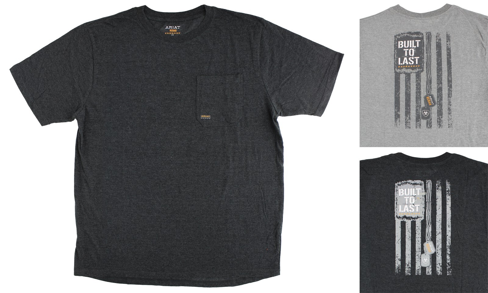 Ariat Men's Graphic T-Shirt Rebar Cotton Strong Blended, Short Sleeve Pre-Wash gallery