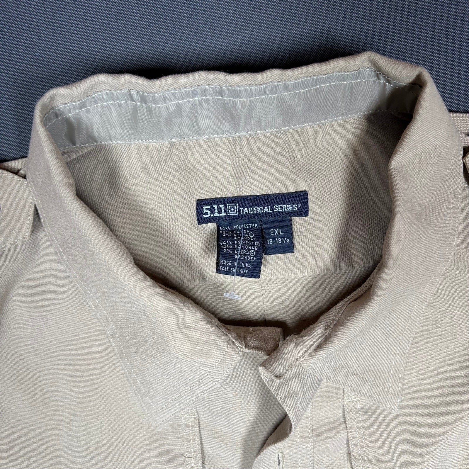5.11 Tactical Series Shirt 2XL Tan Short Sleeve Cargo Workwear 41144 Gorpcore gallery