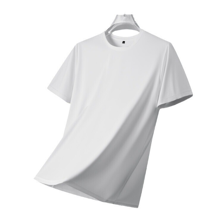 Summer fashion Men Mulberry Silk T-Shirt Short Sleeve Luxury Soft Breathable Tee gallery