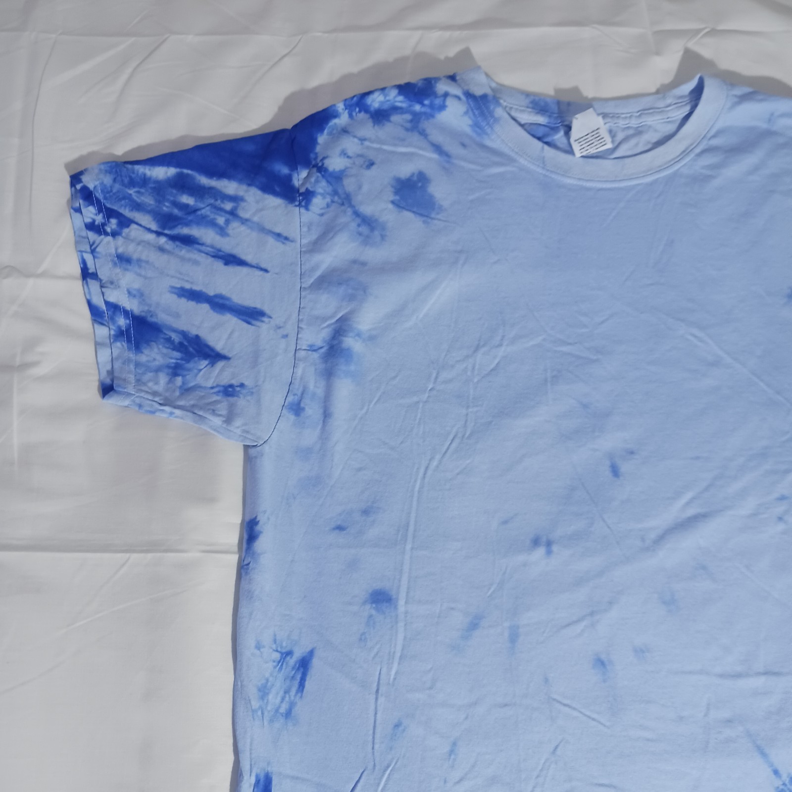 Tie Dye T Shirt Adult Large Blue 2 Tone Heavy Cotton Hippie 70's Style New gallery