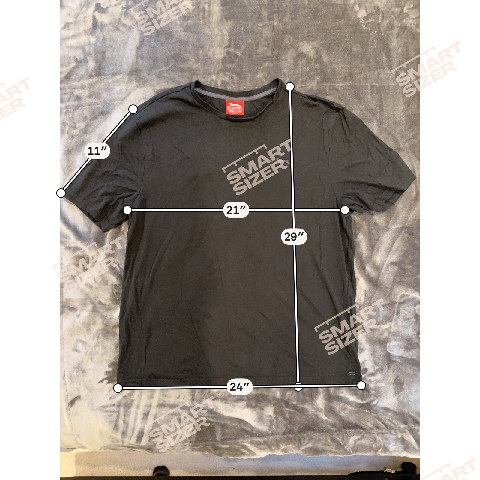 Slazenger Black T-Shirt Men's US 2XL Short Sleeve Crew Neck Embroidered Logo gallery