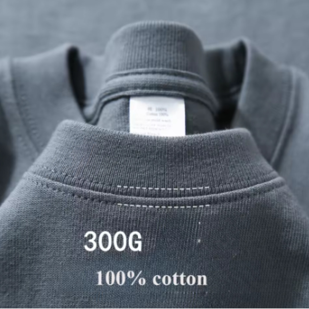 Men's Heavy Duty 300g American Pure Cotton T-Shirt Oversized Casual Short Sleeve gallery