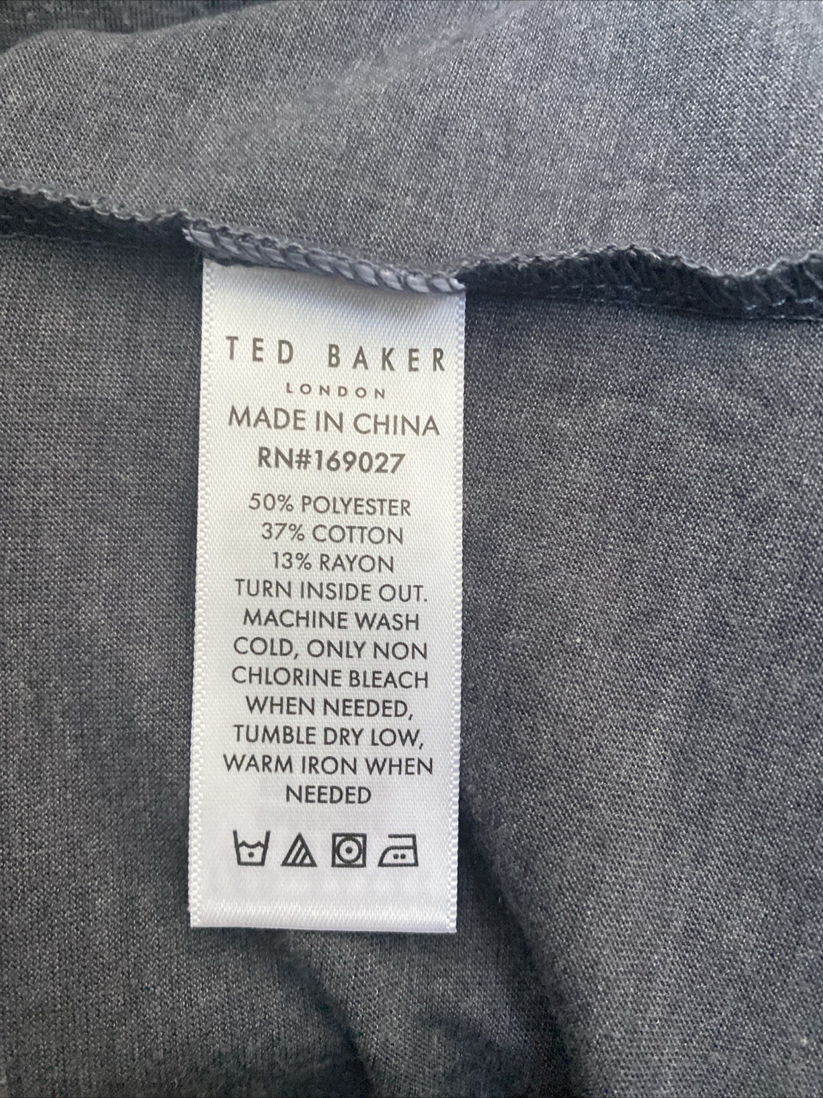 NEW Ted Baker Men's T Shirt XL Short Sleeve Crew Neck NWT $42 Grey Navy Heather gallery