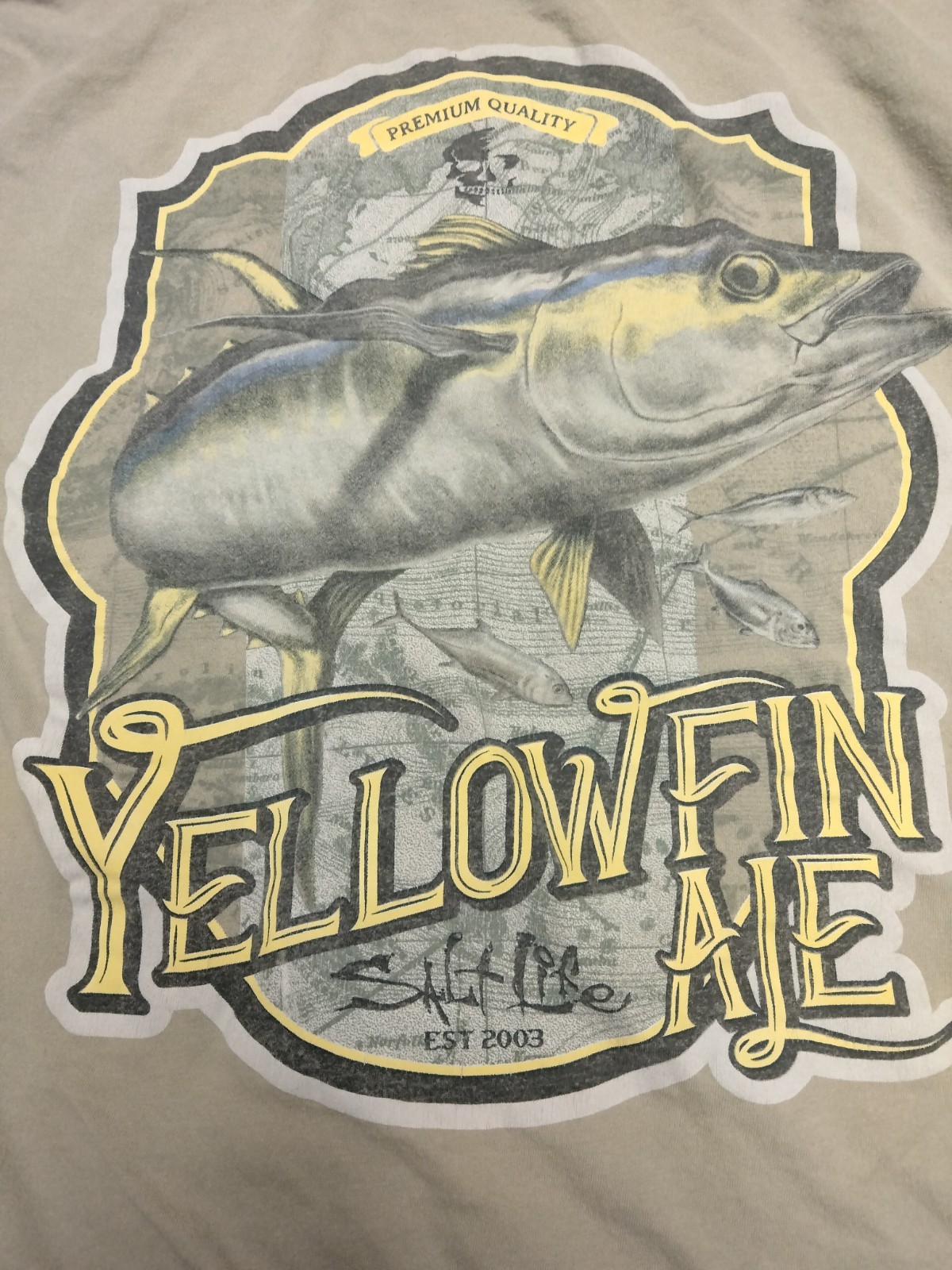 Salt Life Long Sleeve T-Shirt Size Large Yellow Fin Ale gallery