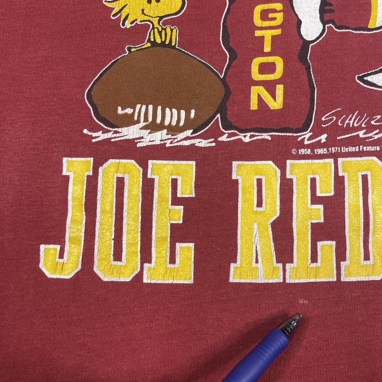 Vintage Snoopy Joe Cool Washington Redskins T Shirt Artex USA Medium gallery