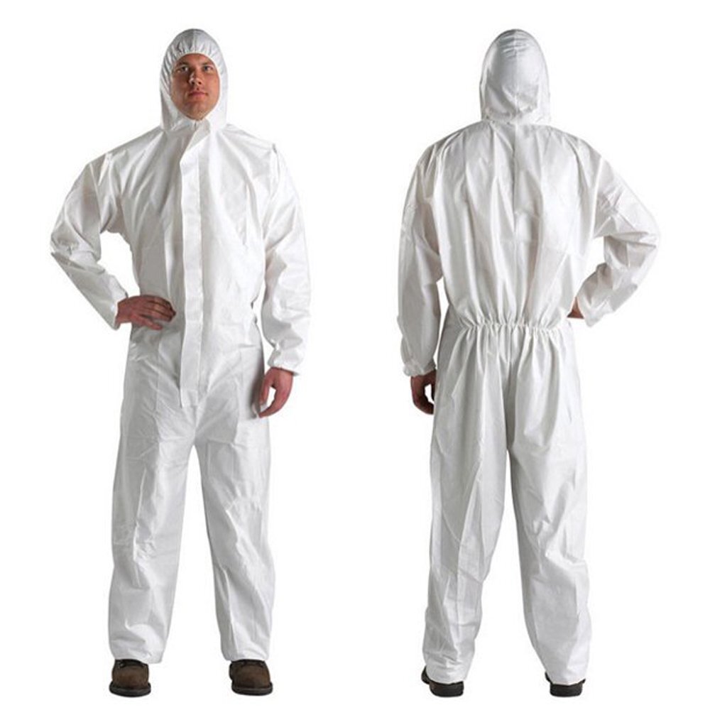 3-30 Count Disposable SMS Coverall with Hood, Painter’s Suit M L XL 2XL 3XL