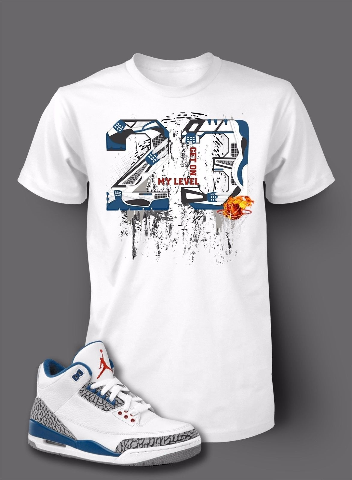 Men Graphic 23 Pro Club Shaka Big Tall Sport Tee Shirt J3 TRUE BLUE Get My Level