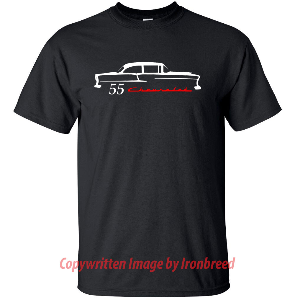 1955 55 Chevy Bel Air 150 210 T-Shirt Classic Muscle Car Emblem Side Mouldings gallery