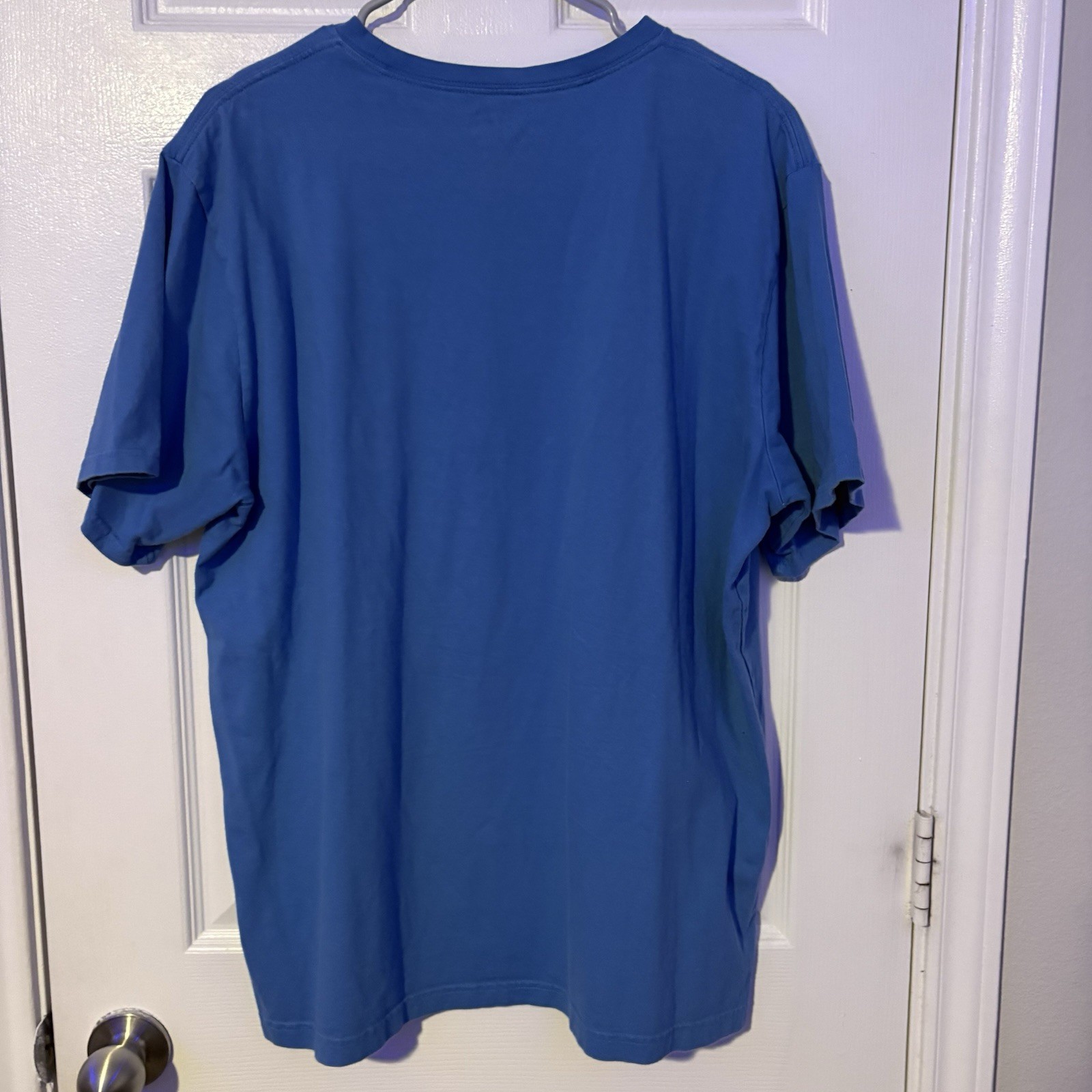 Mountain Hardwear Men's XL Blue Graphic Print Crew Neck Organic Cotton T-Shirt gallery