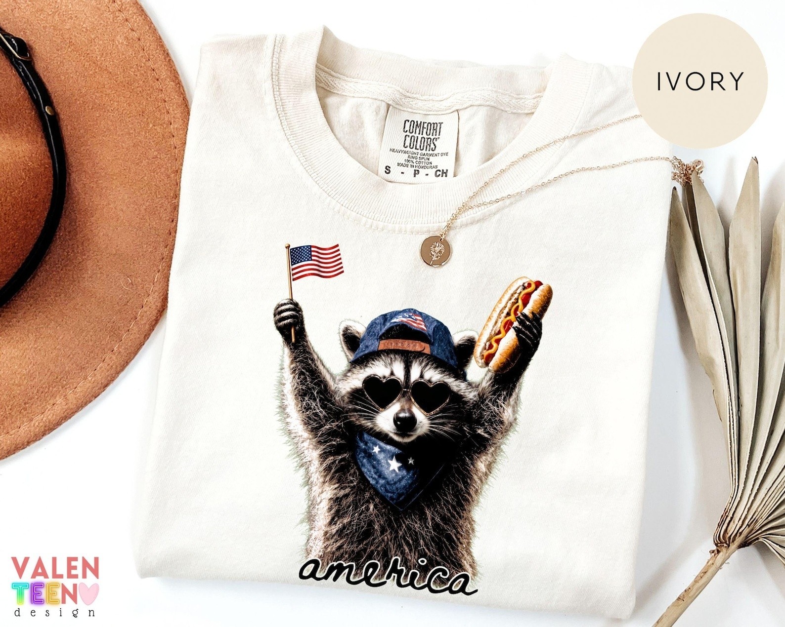 HOT!!! Feral & Free Racoon Shirt, 4th of July Shirt, USA Independence Day Shirt gallery