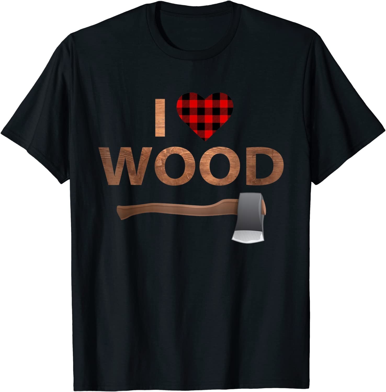 I Love Wood T-Shirt Lumberjack Heart Halloween Party Unisex T-Shirt gallery