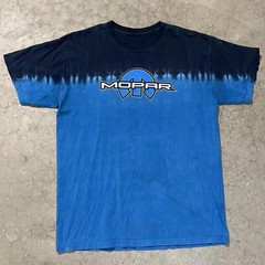 Mopar Men’s M Cotton Blue/Black Logo Graphic Print Crew Neck Short Sleeve Tee