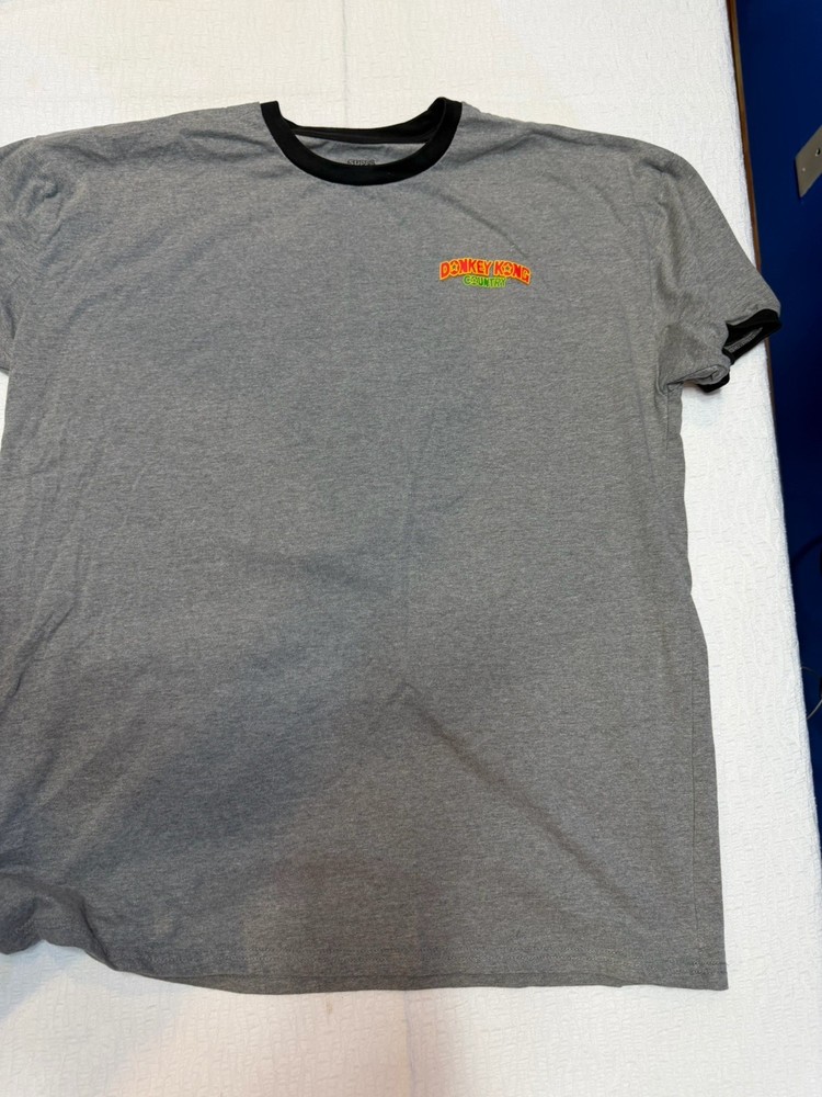 Universal Epic Universe Nintendo Donkey Kong Country Gray Ringer T-Shirt XXL