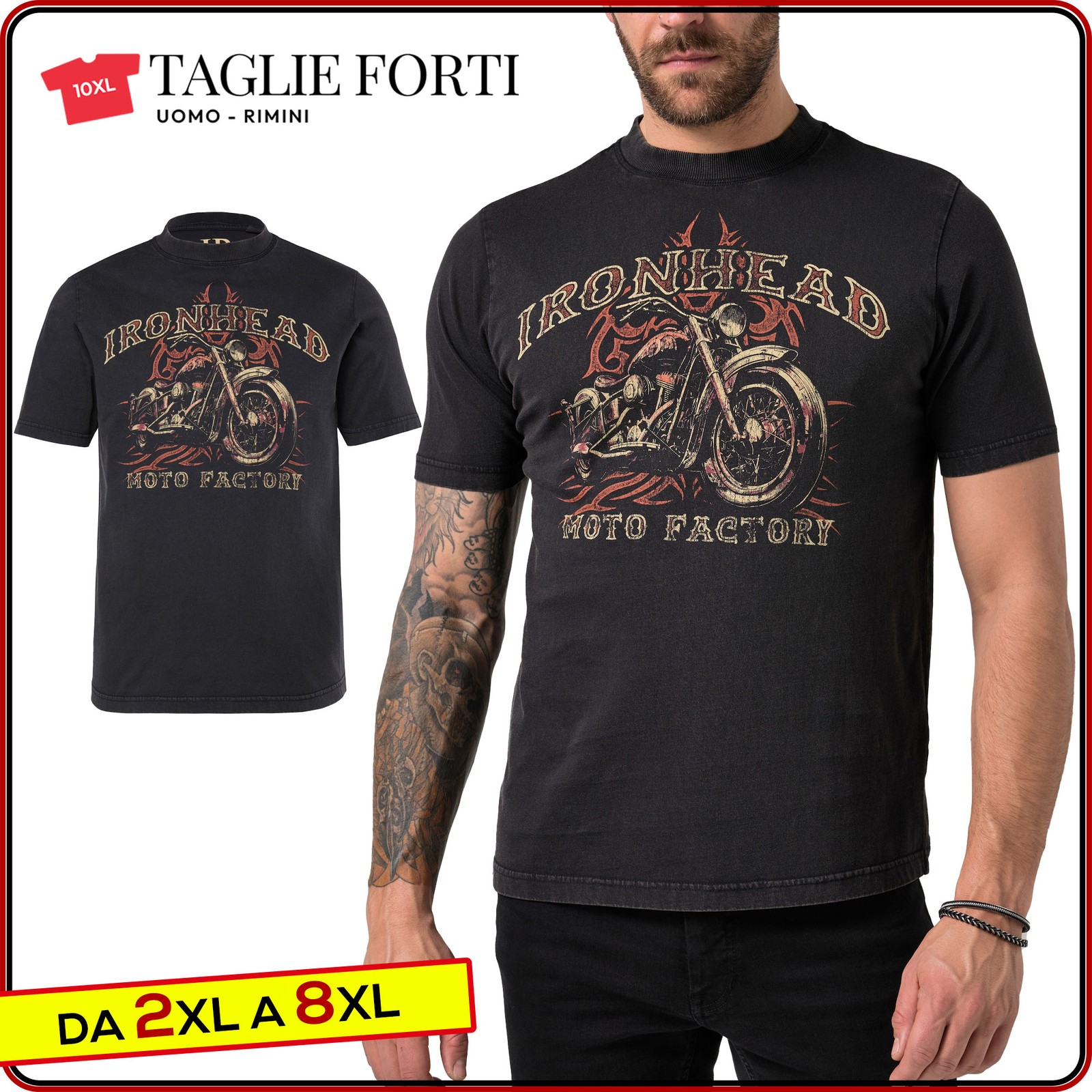 Men’s Plus Size T-Shirt Black Cotton Short Sleeve T-Shirt from 3XL to 7 XL