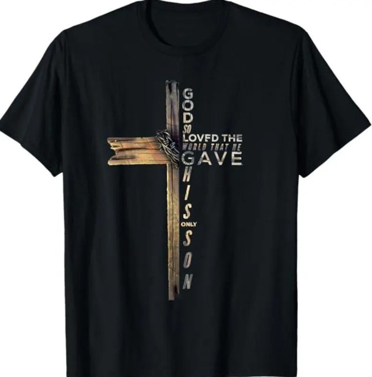 new, God So Loved The World Shirt, John 3 16 Tshirt, Christian Cross shirt gallery