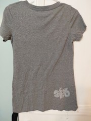 Pokemon Center 20th Anniversary V-neck Grey T-Shirt – Women’s M **description