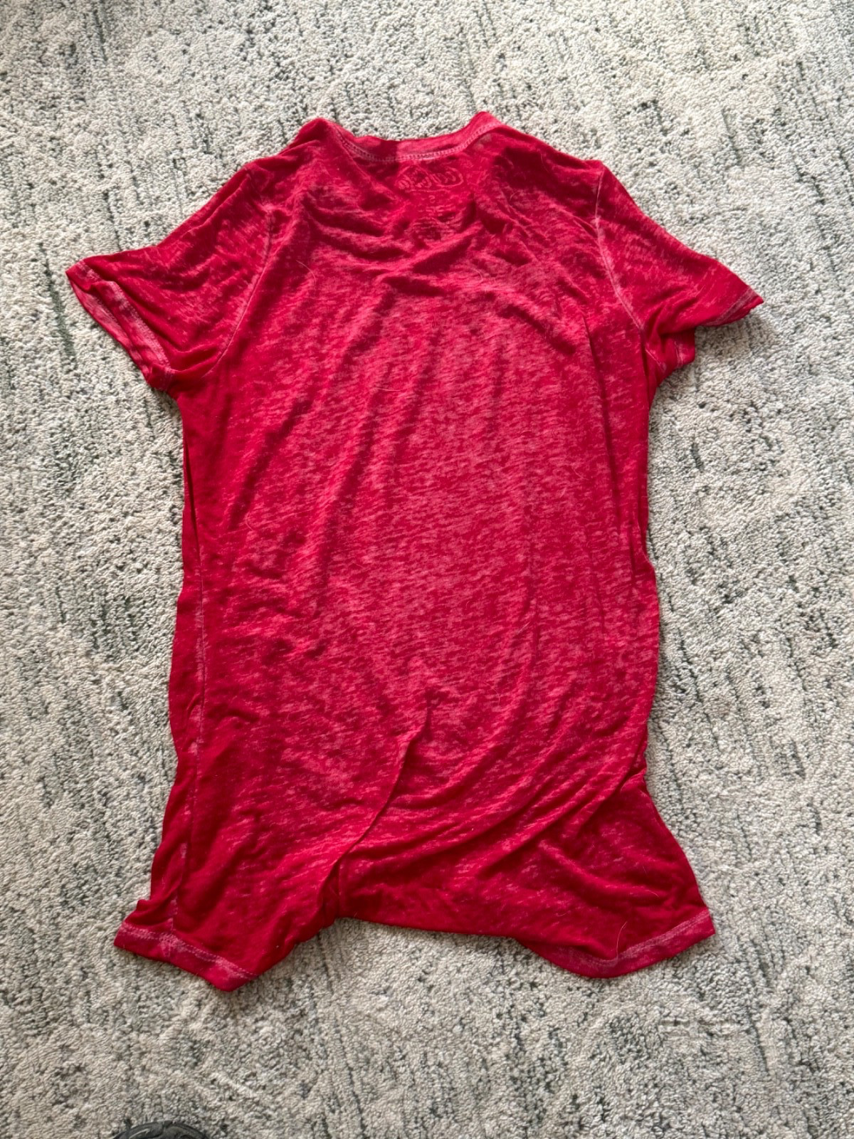 Vintage Style Coca-Cola Logo Red Semi Sheer Size: Small T-shirt Faded Distressed gallery