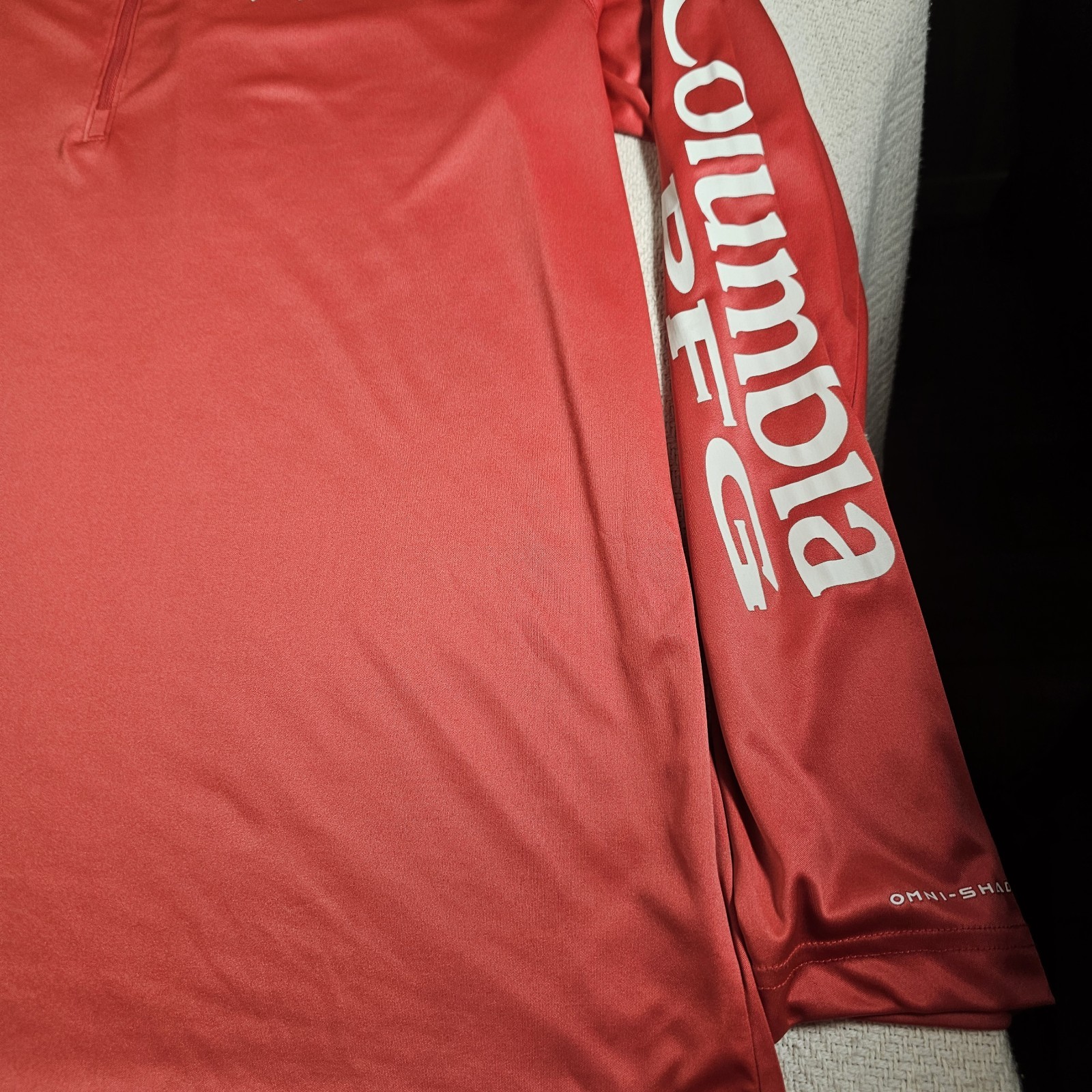 Columbia PFG "Terminal Tackle" 1/4 Zip Omni-Wick Mens Omni Shade Lightweight Red gallery