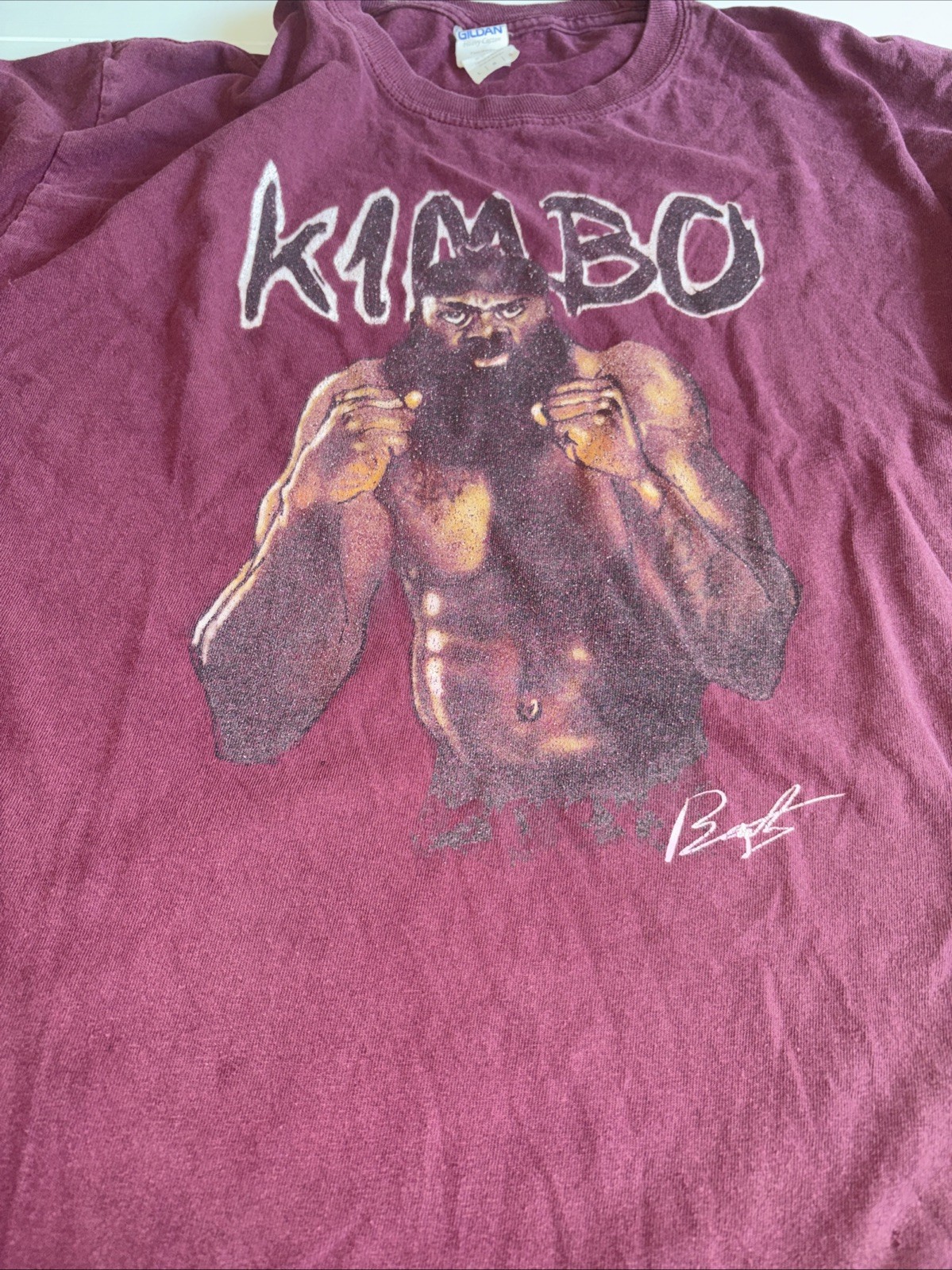 Kimbo Slice Long Sleeved Shirt Red Vintage Gilden Long Sleeved Kimbo gallery