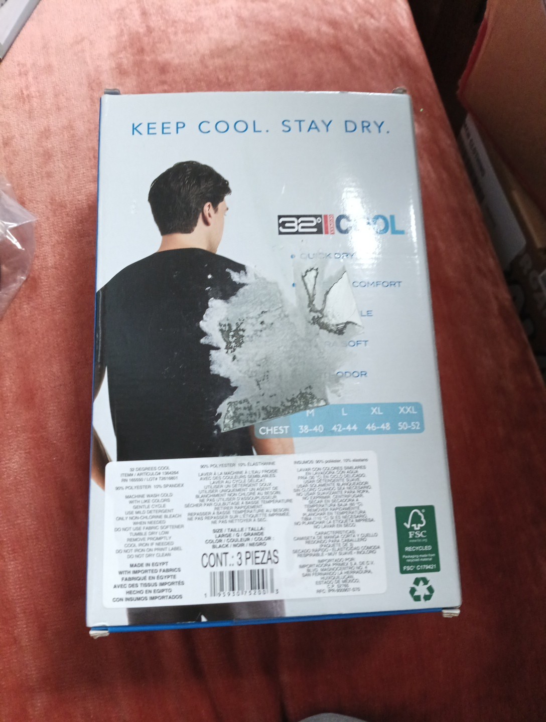 NEW 32 Degrees Cool Men's 3 Pack Short Sleeve Crew Neck black Large L gallery