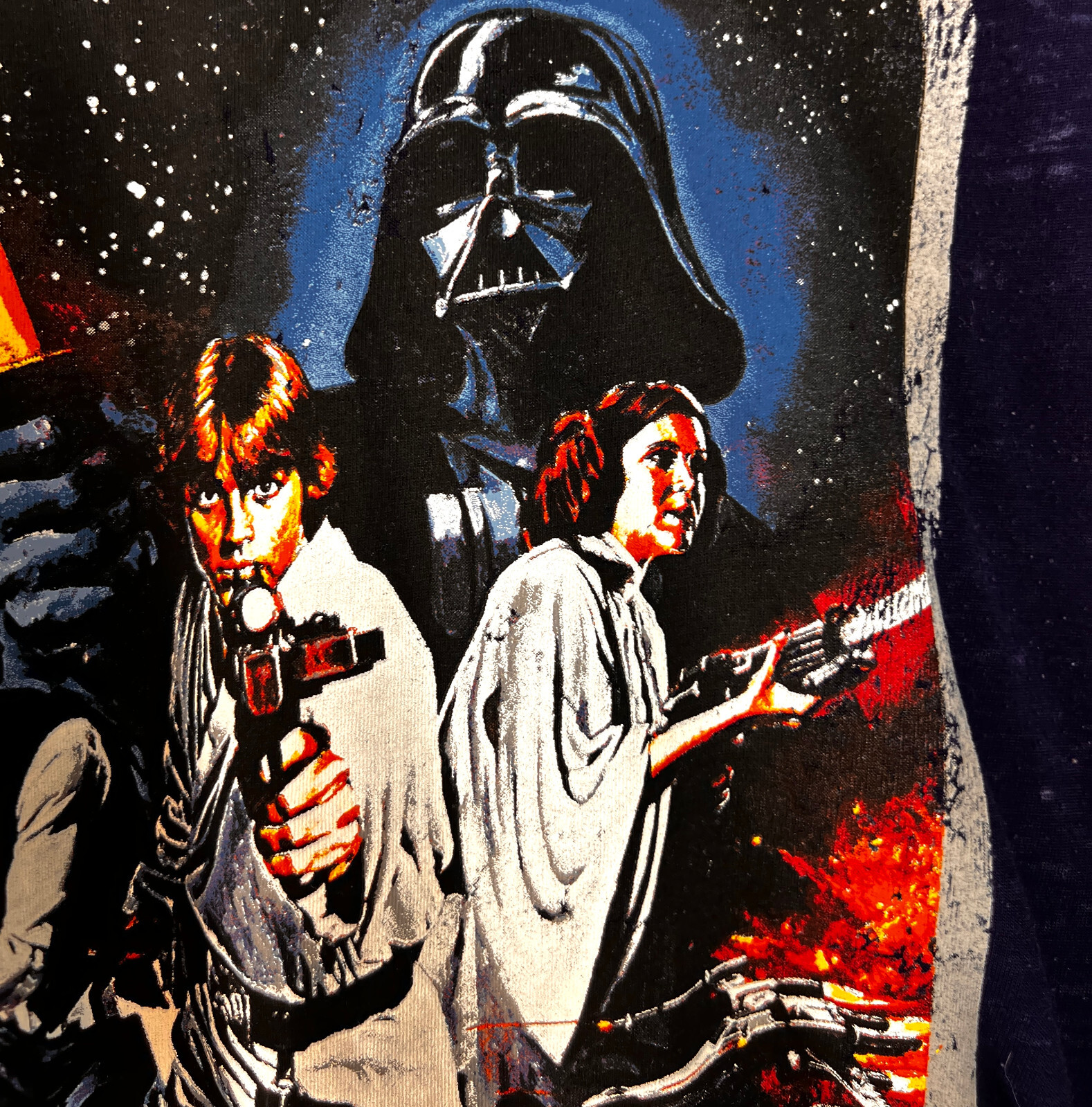 Star Wars Mad Engine T-Shirt Adult Navy Semi-sheer 152% Poly 48% Cotton SIZE XL gallery
