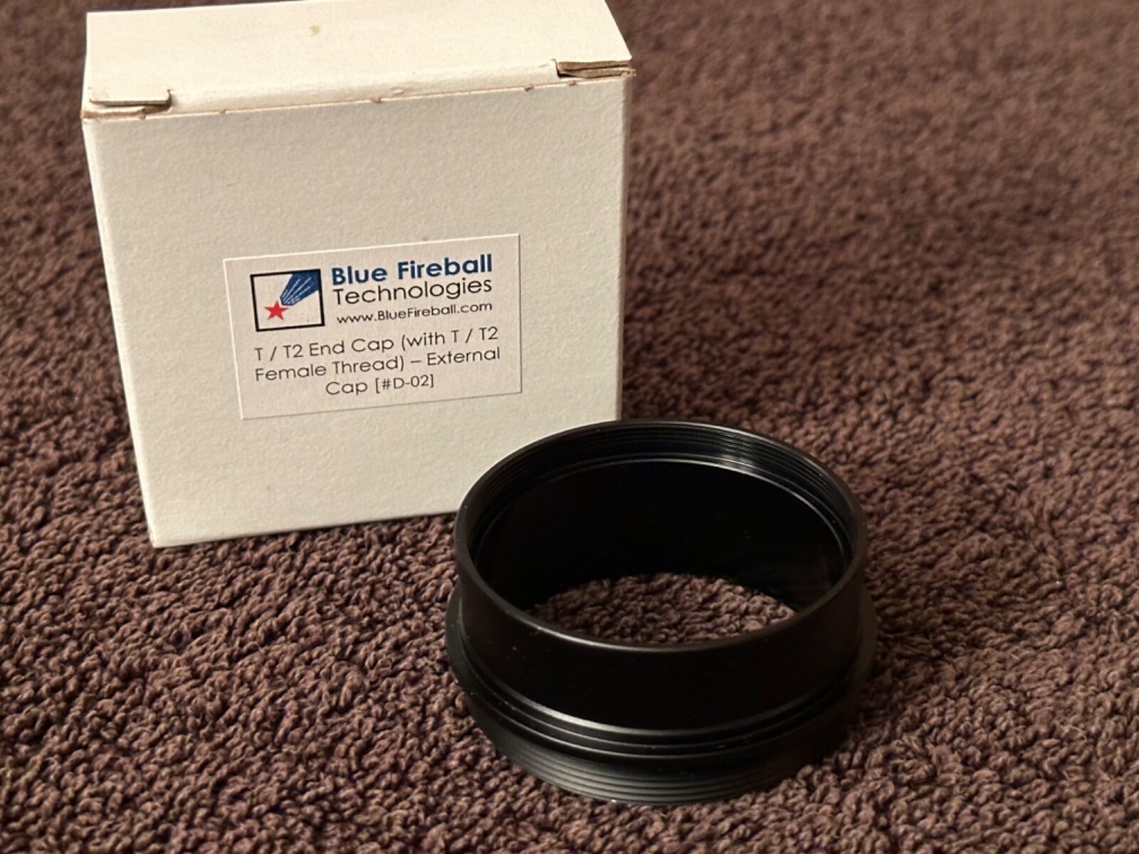 Blue Fireball T / T2 End Cap (with T/T2 femail thread) #D-02