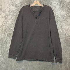 Eddie Bauer Mens 2XL Classic Outdoor Stretch Waffle Knit Henley Thermal Shirt