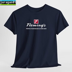 Fleming’s Prime Steakhouse Logo Black/Navy/Sport Grey/White/Choco T-Shirt S-5XL