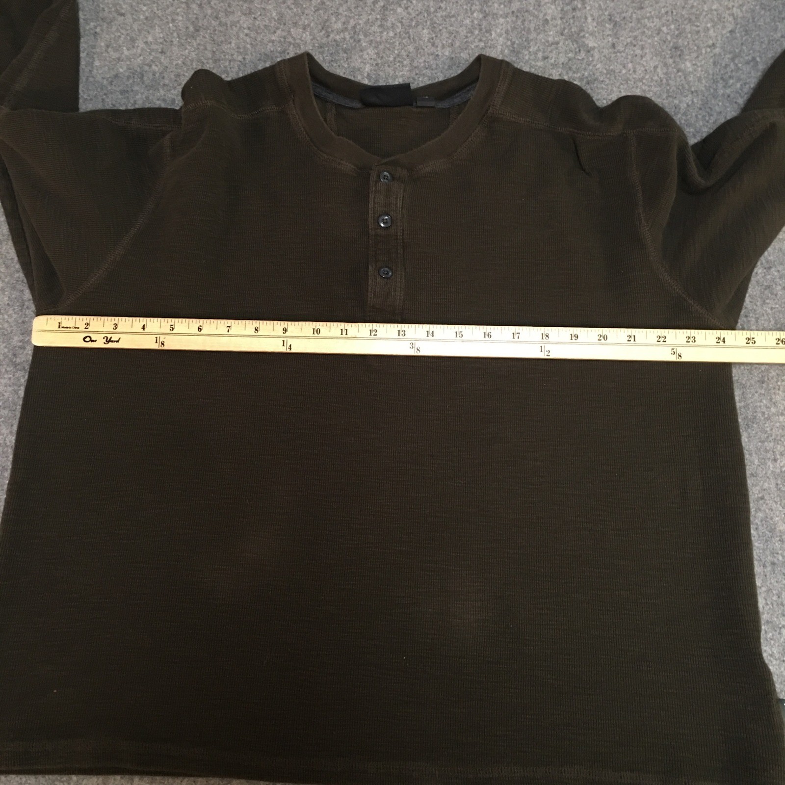 Field & Stream Henley Thermal Shirt Men XL Green Long Sleeve Waffle Knit Outdoor gallery
