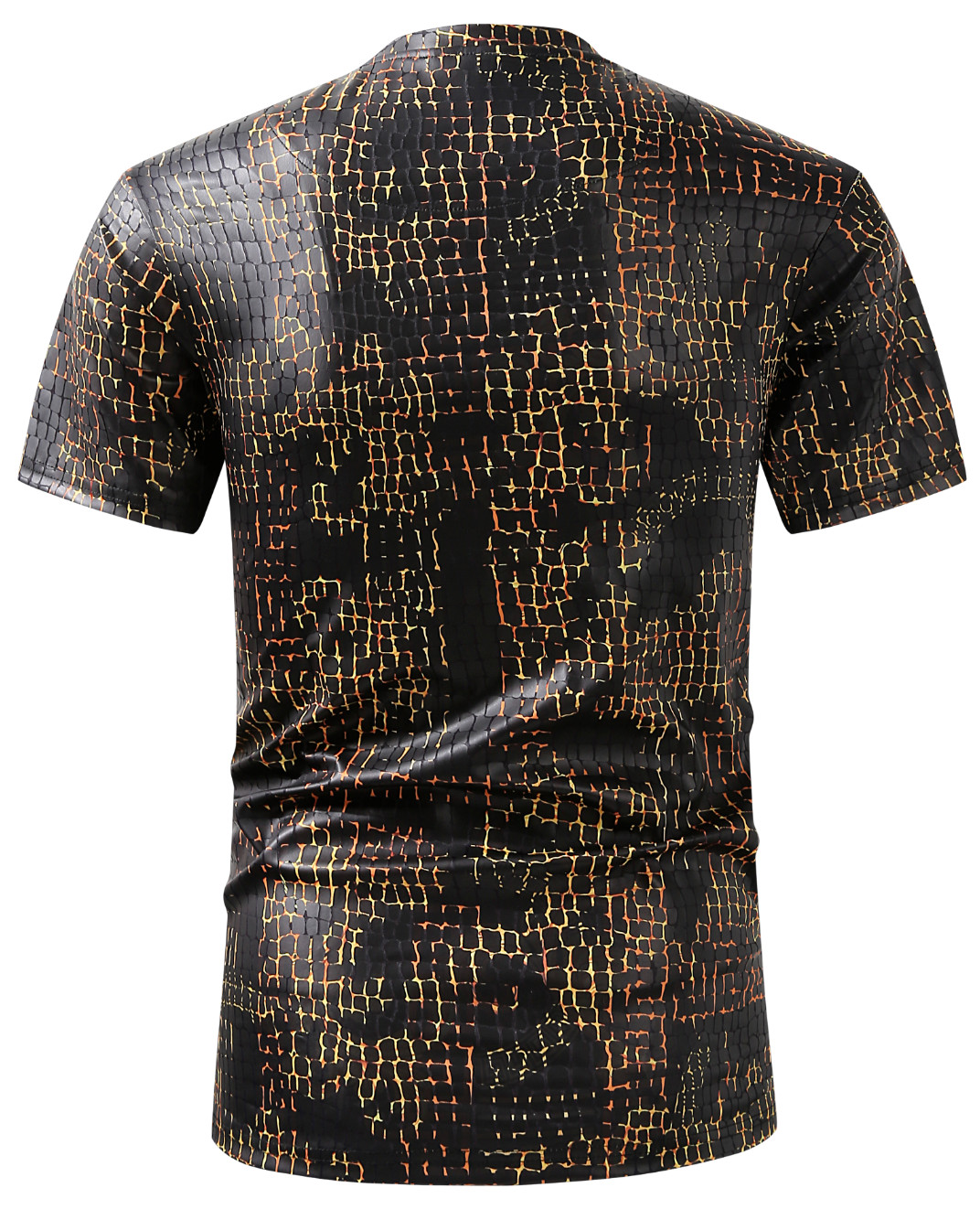 MENS PREMIERE Casual SLIM FIT SHORT SLEEVE SHIRT BLACK GOLD REPTILE NEW NWT 201B gallery