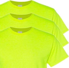 Gildan (10-pack) Safety Green Solid Cotton Short Sleeve Blank Tee T-Shirt S-XL