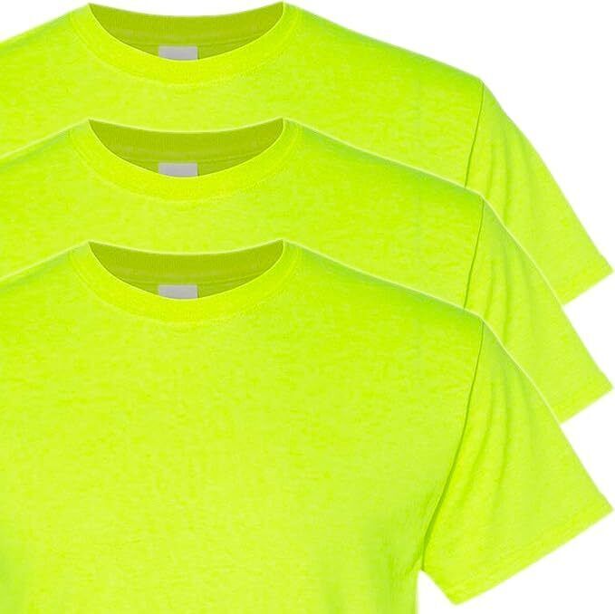 Gildan (10-pack) Safety Green Solid Cotton Short Sleeve Blank Tee T-Shirt S-XL gallery