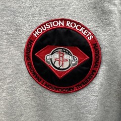Houston Rockets Size LARGE Diamond Supply Co Gray Black Raglan Shirt LS w Pocket