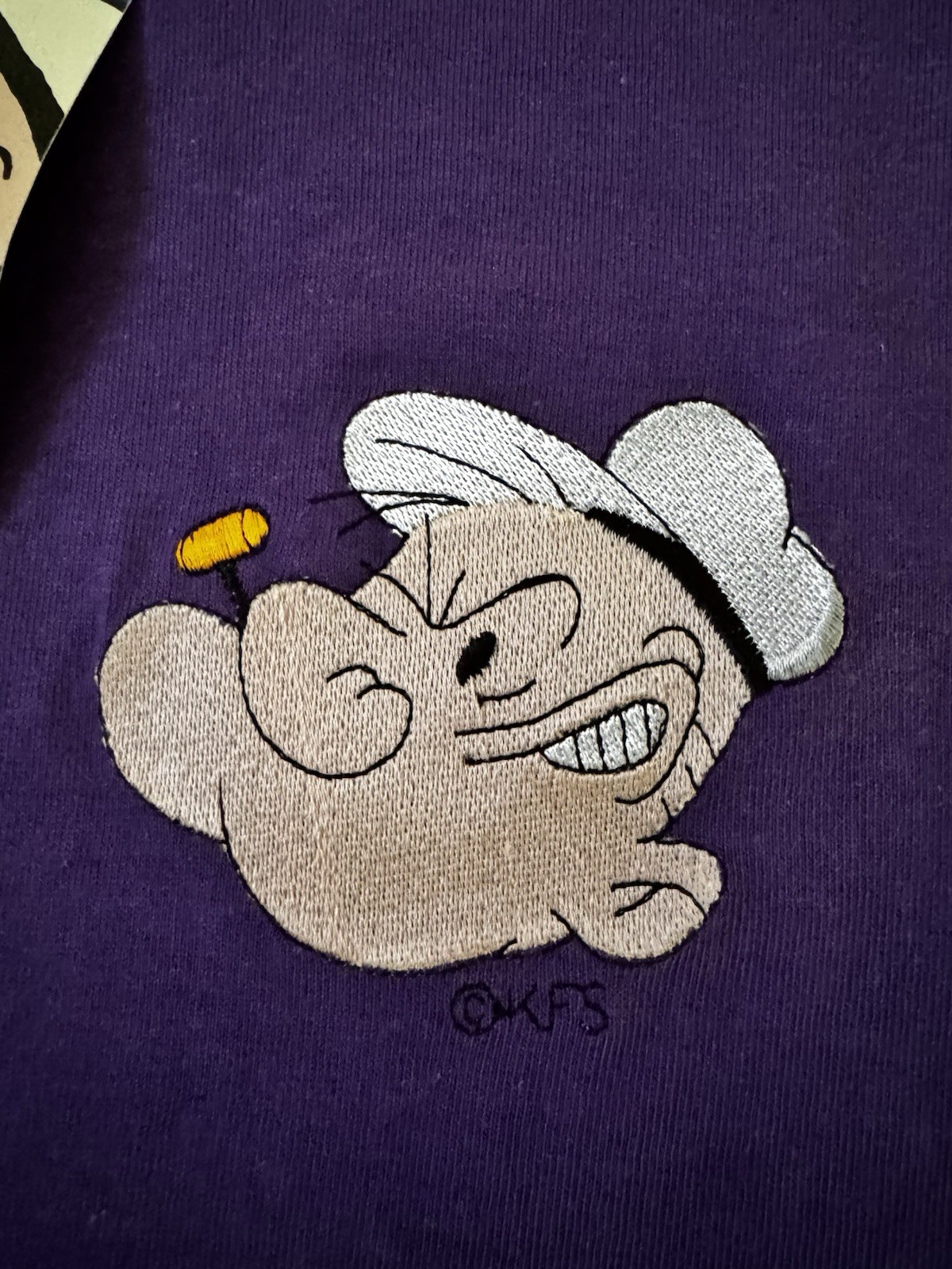 DEADSTOCK 1993 Popeye Single Stitch Tee XL Purple NWT OG Tags King Blitz Studios gallery