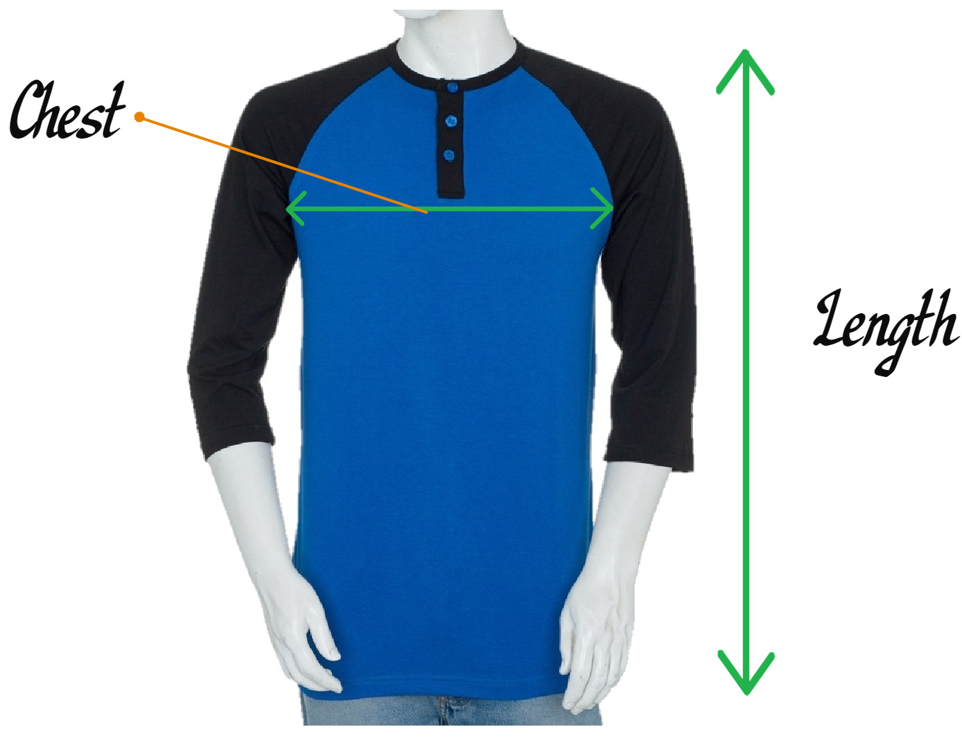 Styllion Big and Tall - Mens Raglan Henley Baseball Shirts - Heavy Weight - RHQS gallery