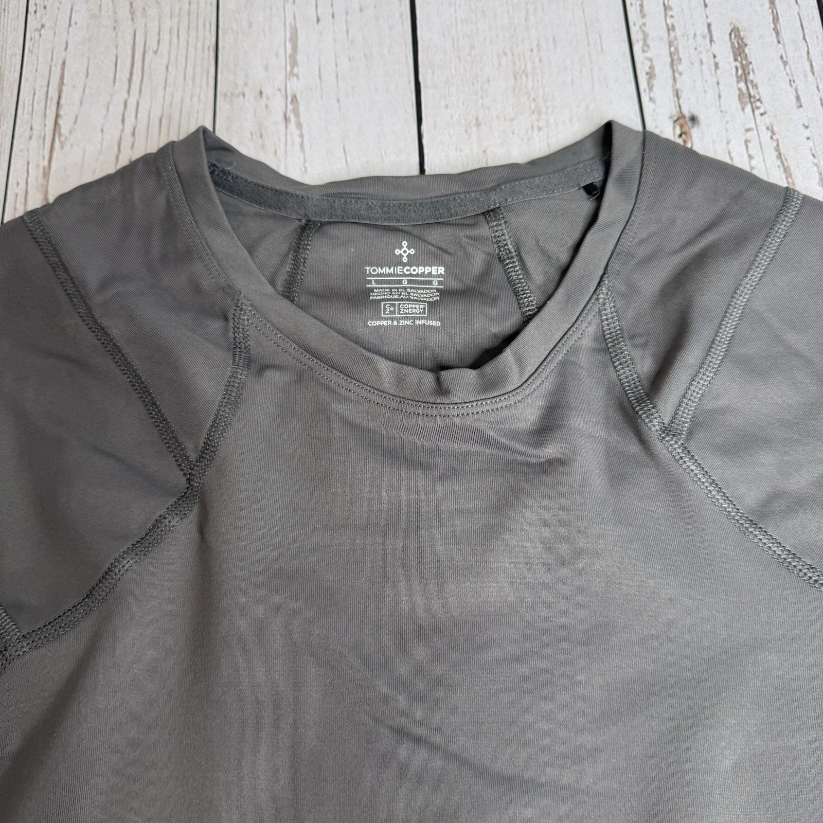 Tommie Copper Compression Shirt Mens Large 0873MR Shoulder Support Black Tee gallery