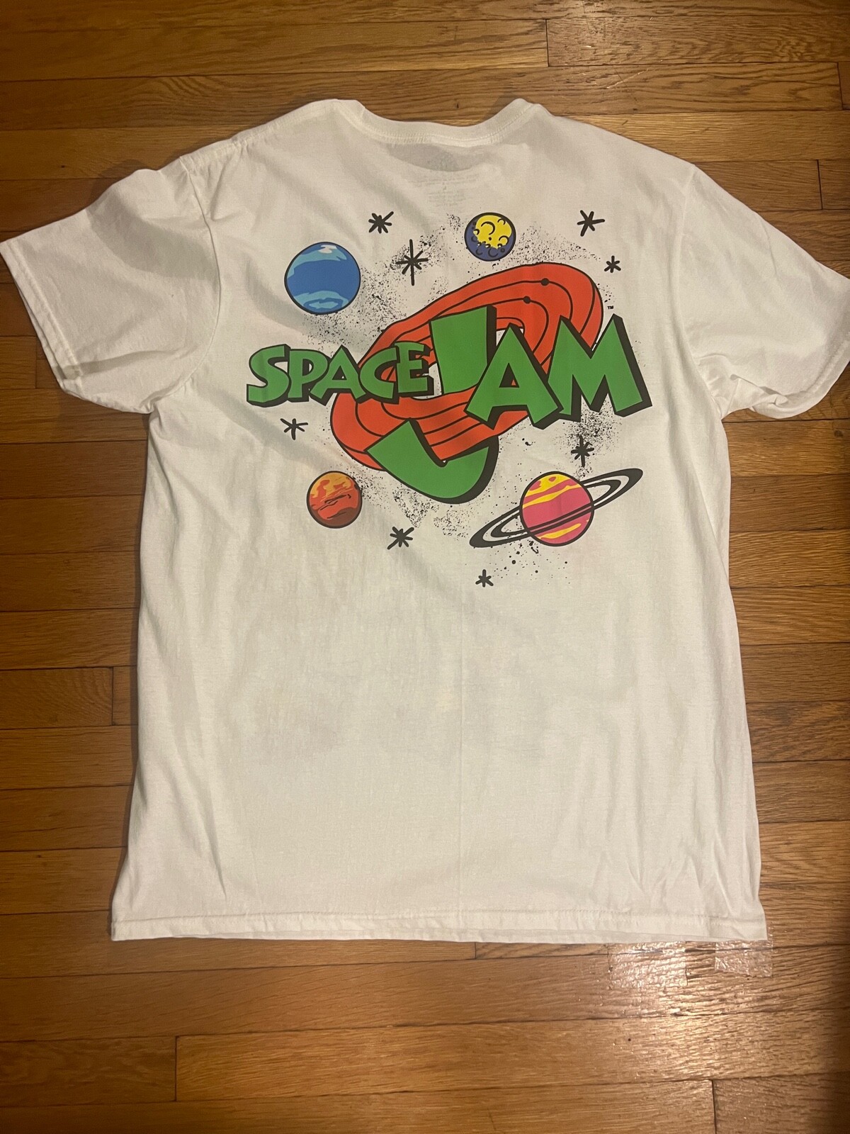 Space Jam All Over Graphic Print T-Shirt Shirt Tee Men 90's Looney Tunes Movie gallery