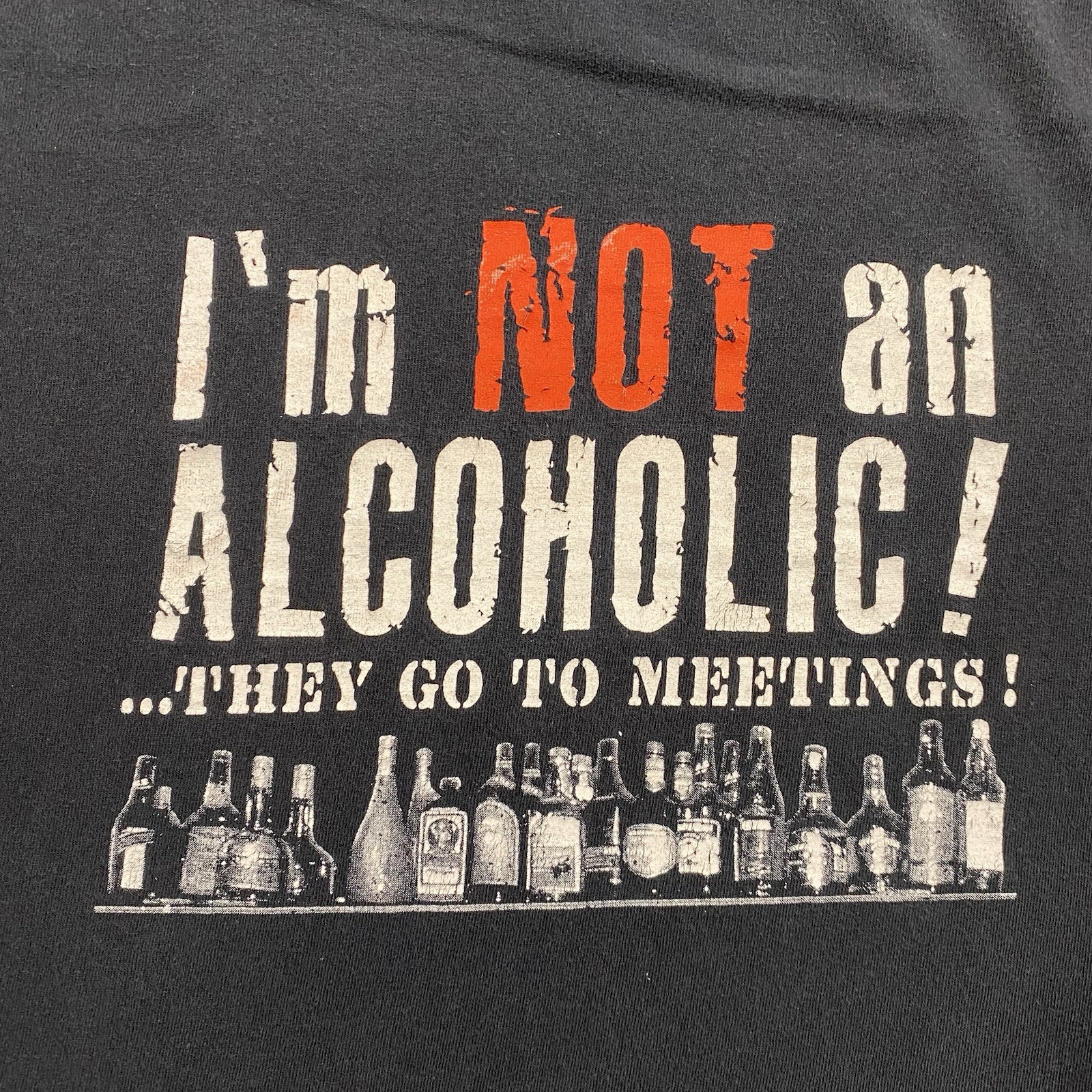 Spencer’s Black I’m Not an Alcoholic Funny Drinking Tee 3XL gallery