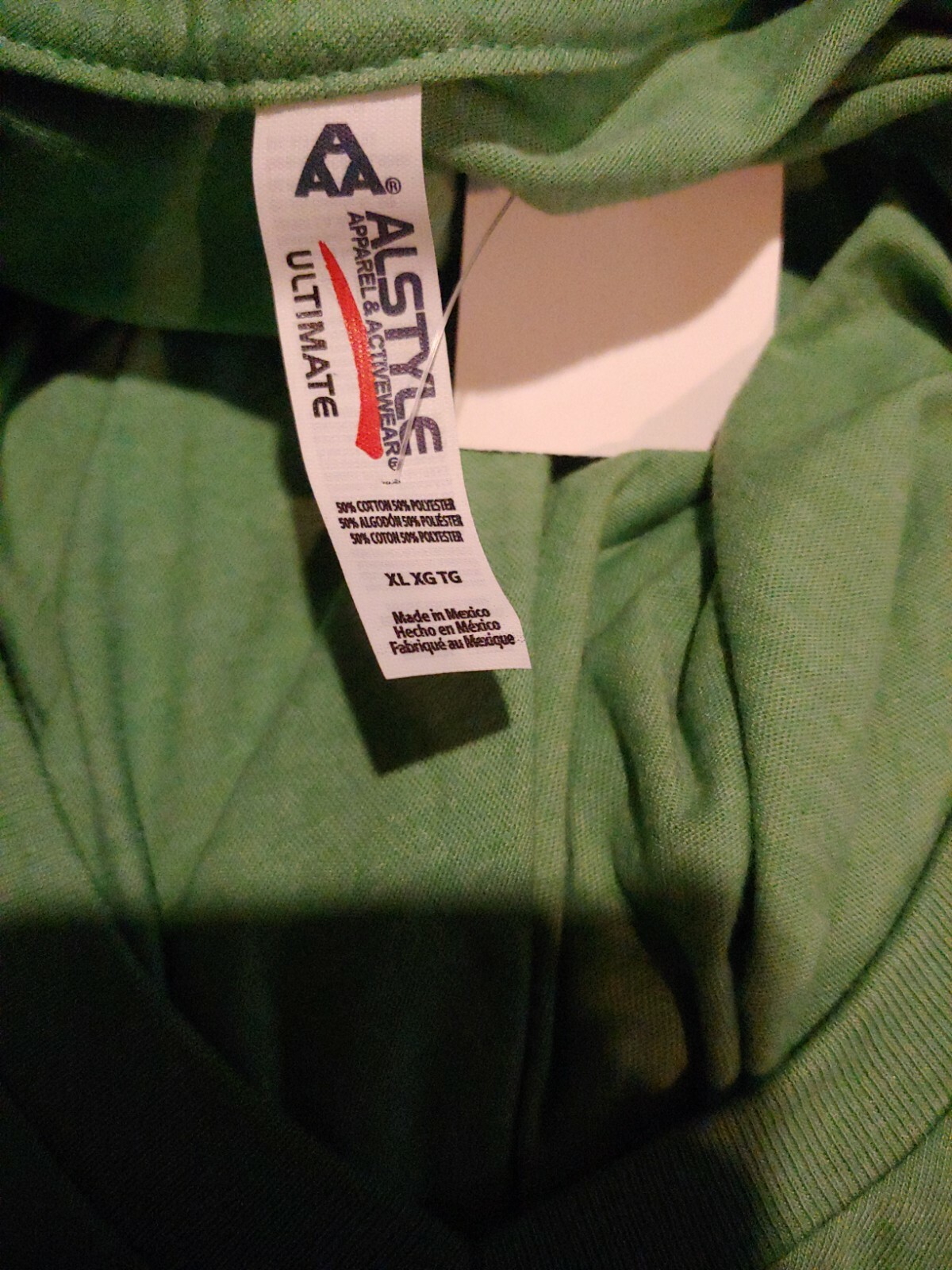 AAA ALSTYLE 5300 MENS PLAIN T SHIRT CASUAL SHORT SLEEVE HEATHER GREEN V NECK XL gallery