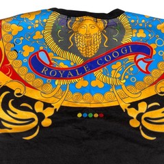 COOGI Royal COOGI Black and Multicolor Dashiki Style Tee XXXXL