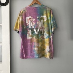 boohooMAN Oversized Tie Dye Floral Logo On The Back Printed T-shirt Size 2XL