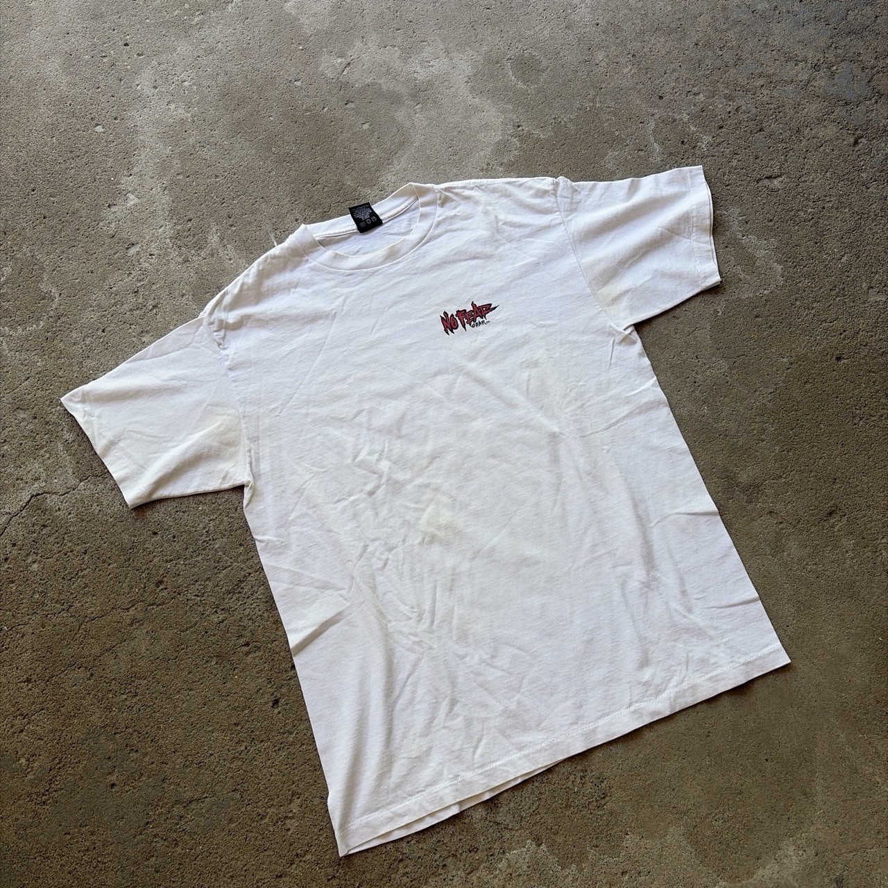 90’s Vintage No Fear Shirt Mens Large White Single Stitch USA Baseball Team Hits
