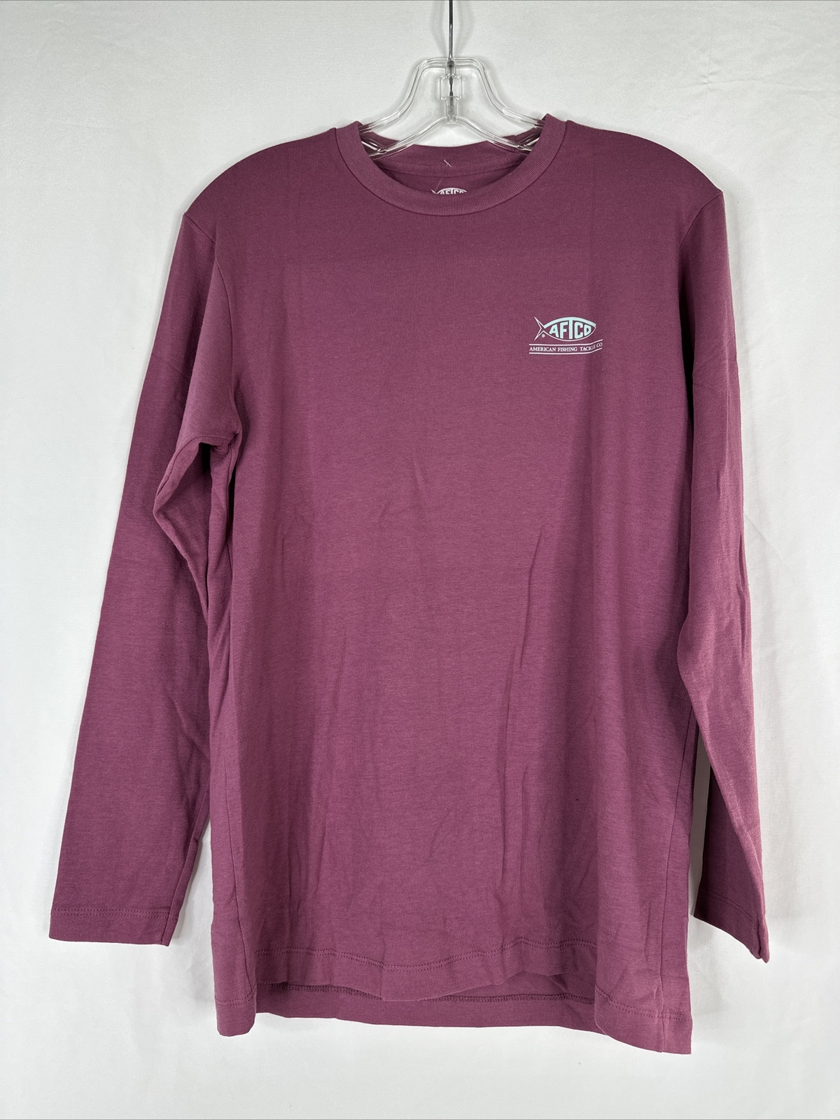 AFTCO Technical Tee Mens Size M Red Long Sleeve Graphic UPF 50 New gallery