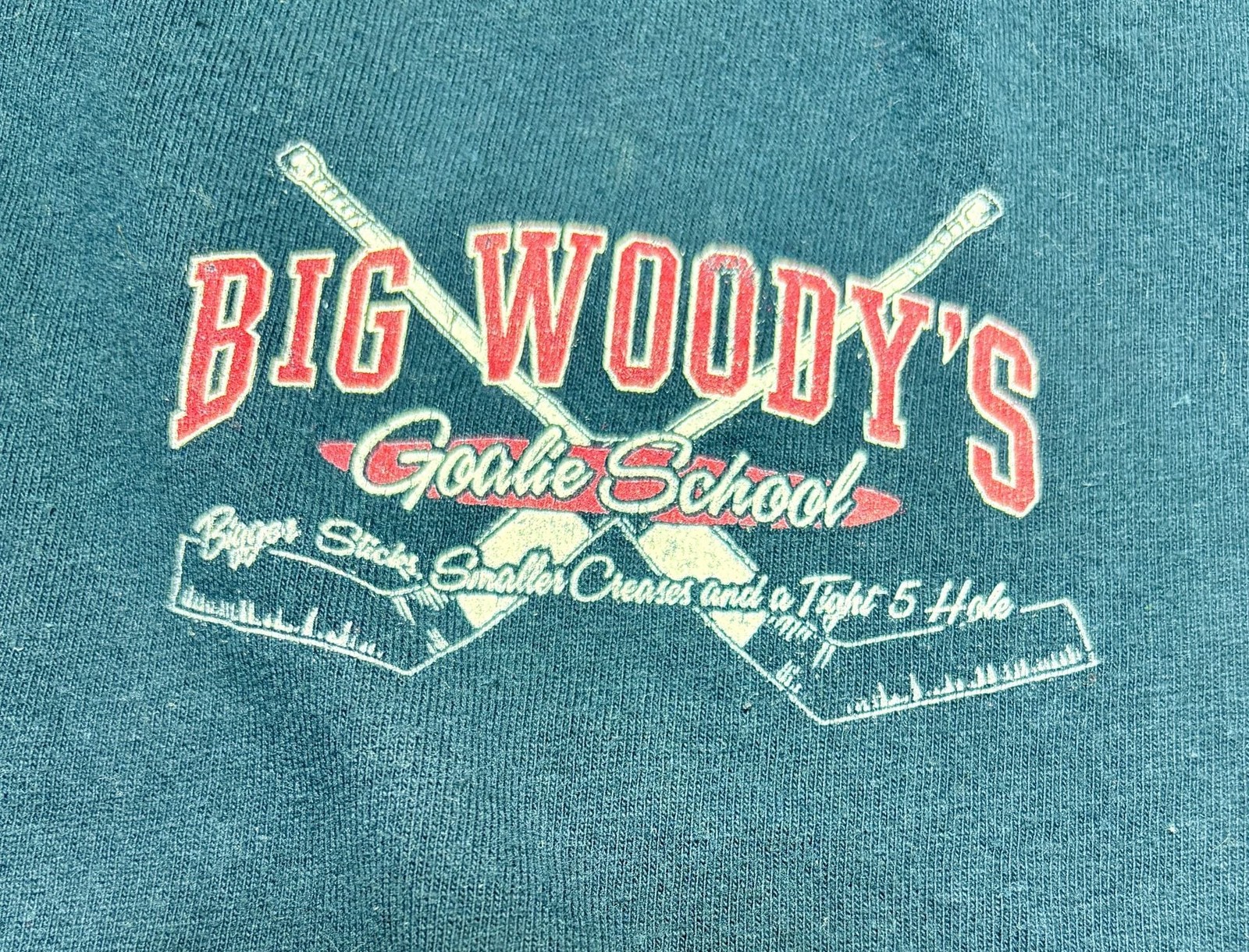 Big Woody's Goalie School Vintage Hockey Graphic T-Shirt gallery