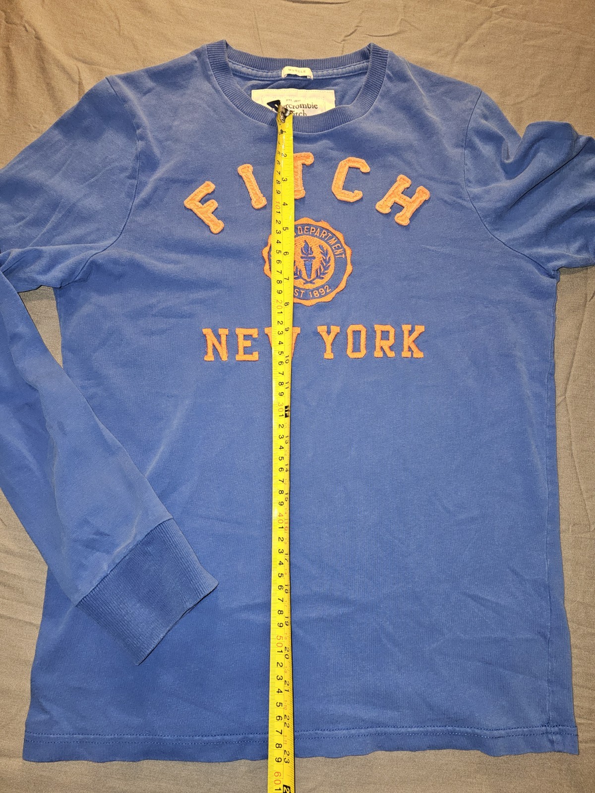 Abercrombie & Fitch New York - Blue Long Sleeve Shirt (Muscle) - Size M - 0020T gallery